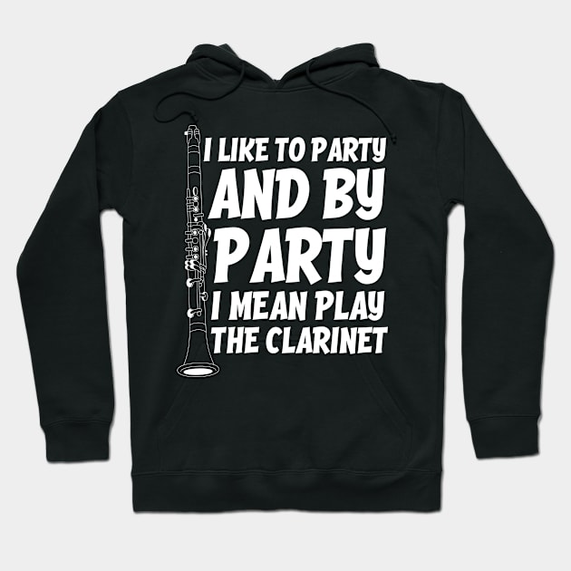 Funny Clarinet Player Hoodie by The Jumping Cart